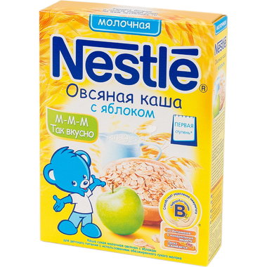 Каша Nestle молочная 250 гр Овсяная с яблоком (1 ступень) 0