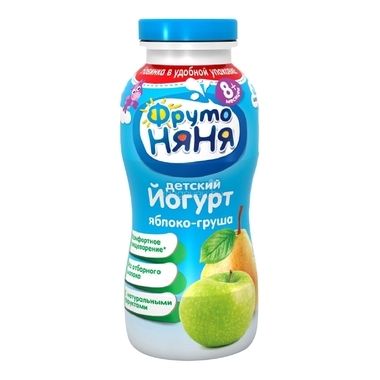 Йогурт ФрутоНяня 200 мл Яблоко груша 2,5% (с 8 мес) 0
