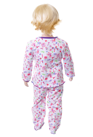 Пижама Детская радуга Конфетти, цвет фиолетовый  1