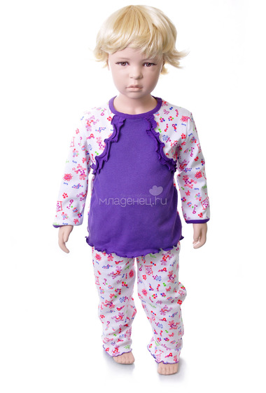 Пижама Детская радуга Конфетти, цвет фиолетовый  0