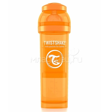 Бутылочка Twistshake 330 мл Антиколиковая (с 0 мес) оранжевая 1