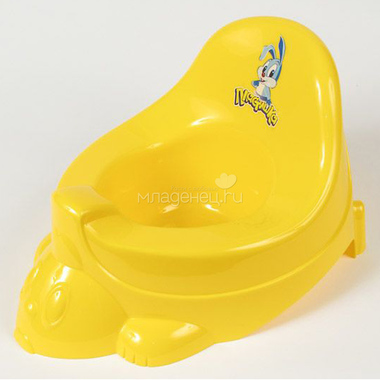 Горшок-игрушка Пластик "Зайчик" Цвет-желтый 0