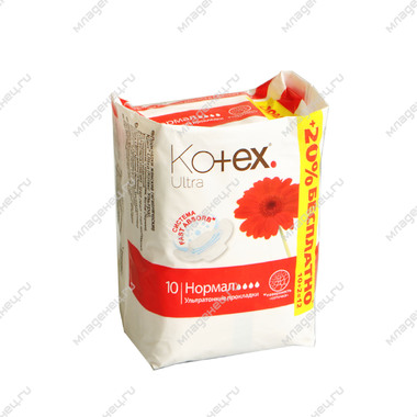 Прокладки гигиенические Kotex Ultra Soft Normal 10 шт 0
