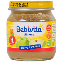 Пюре Bebivita фруктовое 100 гр Яблоко (с 4 мес)