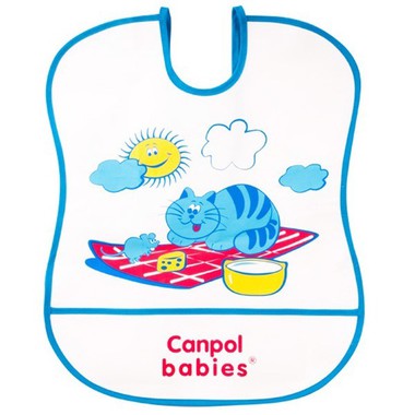 Нагрудник Canpol Babies Хлопок с полимерным покрытием (с 6 мес) 0