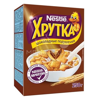 Готовые завтраки Nestle 250 гр Подушечки Шоколадные ХРУТКА 0