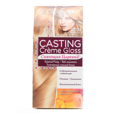 Крем-Краска для волос L'Oreal Сasting Creme Gloss Cветло-русый золотисто-пепельный (тон 8031) 0