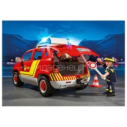 Игровой набор Playmobil Пожарная машина командира со светом и звуком