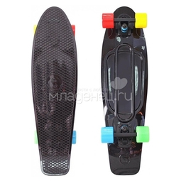 Скейтборд Y-SCOO Big Fishskateboard 27&quot; винил 68,6х19 с сумкой Black/4-Blue,Yellow,Green,Red