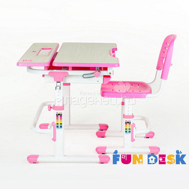 Набор мебели FunDesk Lavoro парта и стул Pink 3