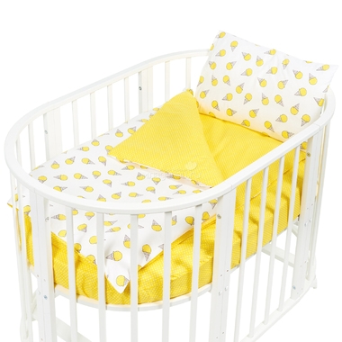 Комплект постельного белья Sweet Baby Yummy в круглую/овальную кровать 4 предмета Giallo Желтый 0