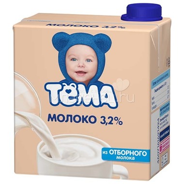 Молоко Тёма 3,2% (с 3 лет) 500 мл 0