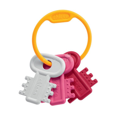 Погремушка Chicco Ключи на кольце цвет розовый 0