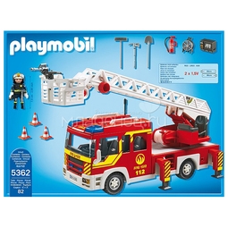 Игровой набор Playmobil Пожарная машина с лестницей со светом и звуком