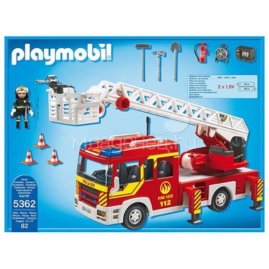 Игровой набор Playmobil Пожарная машина с лестницей со светом и звуком 2
