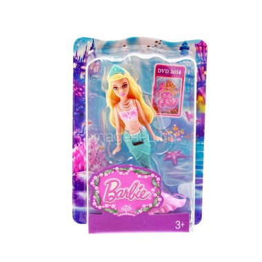 Кукла Barbie Мини русалочки Серия Жемчужная принцесса С синим хвостом 0
