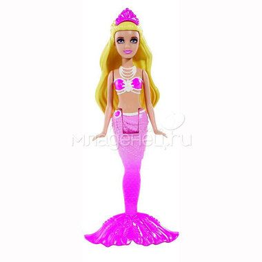 Кукла Barbie Мини русалочки Серия Жемчужная принцесса С розовым хвостом 0
