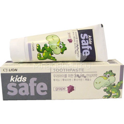 Зубная паста CJ Lion Kids Safe 90 гр со вкусом винограда (с 3-х до 12 лет)