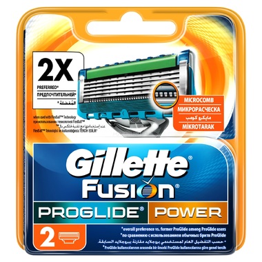 Сменные кассеты для бритья Gillette Fusion ProGlide Power 2 шт 0