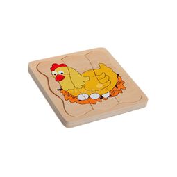 Игровой набор деревянный Bondibon Рамка-вкладыш Рождение птенца