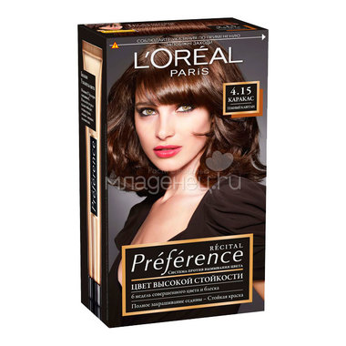 Краска для волос L'Oreal Preference каракас темно-каштановый (тон 4.15) 0