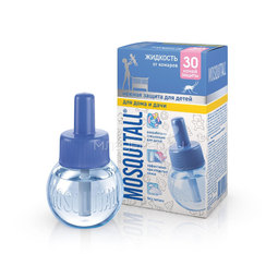 Жидкость для электрофумигатора Mosquitall Нежная защита от комаров 30 мл (без запаха)