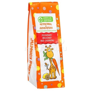 Мармелад Лакомства для здоровья желейный детский 105 гр Морковка+Лимончик (с 12 мес) 0