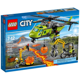 Конструктор LEGO City 60123 Грузовой вертолет исследователей вулканов