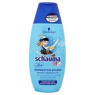 Набор Schauma для мальчика Шампунь-гель для душа 225 мл + гель для душа Fa Kids 250 мл + наклейка на стекло и кафельную плитку 1
