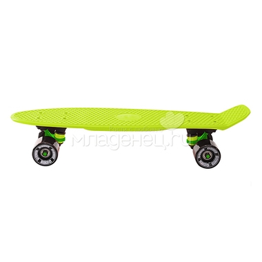 Скейтборд Y-SCOO Fishskateboard 22" винил 56,6х15 с сумкой Lime/Black 2