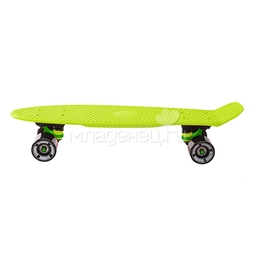 Скейтборд Y-SCOO Fishskateboard 22" винил 56,6х15 с сумкой Lime/Black