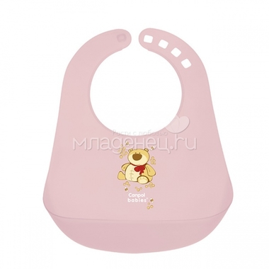 Нагрудник Canpol Babies с кармашком розовый (с 12 мес) 0