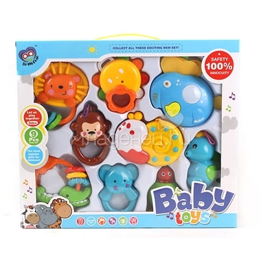 Погремушки-подвесы Baby Toys 9 игрушек в упаковке 100655218 0