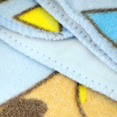 Одеяло Baby Nice байковое 100% хлопок 85х115 У озера (голубой, розовый, желтый) 5