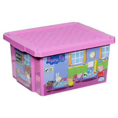 Ящик для хранения игрушек Little Angel X-Box Свинка Пеппа 17л розовый 0