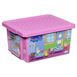 Ящик для хранения игрушек Little Angel X-Box Свинка Пеппа 17л розовый