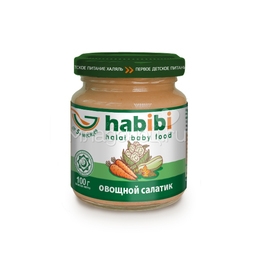 Пюре Habibi овощное 100 гр Овощной салатик (с 5 мес)