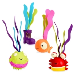 Набор игрушек для ванной B.Summer Акула (сачок, 4 игрушки)