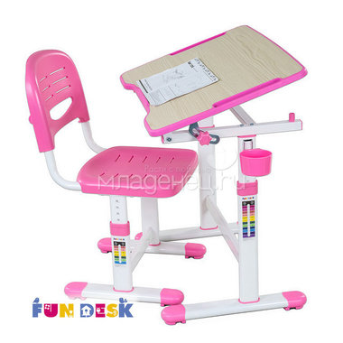 Набор мебели FunDesk PICCOLINO II парта и стул Pink 0