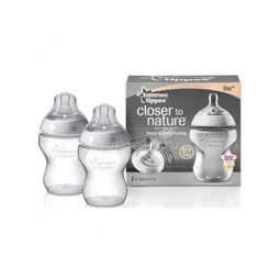 Бутылочки Tommee tippee Closer to nature 260 мл 2 шт (с 0 мес)