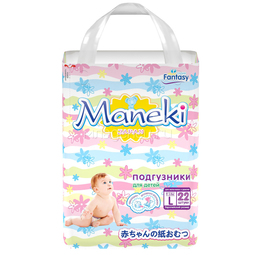 Подгузники Maneki Fantasy Mini 9-14 кг (22 шт) Размер L