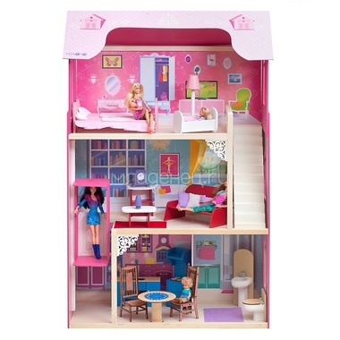 Кукольный домик PAREMO Муза: 16 предметов мебели, лестница, лифт, качели 0