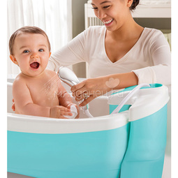 Ванночка-джакузи Summer Infant с душевым краником Lil'Luxuries, голубая