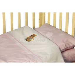 Комплект постельного белья Папитто 147х112 с аппликацией Розовый