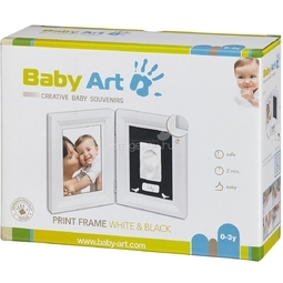 Рамочка Baby Art PRINT Frame двойная Белый с черным