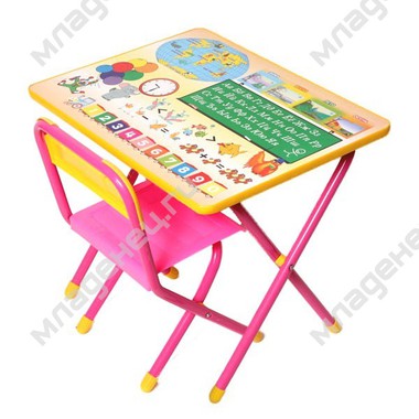 Набор мебели стол и стул Дэми №1 Розовый Паровозик 0