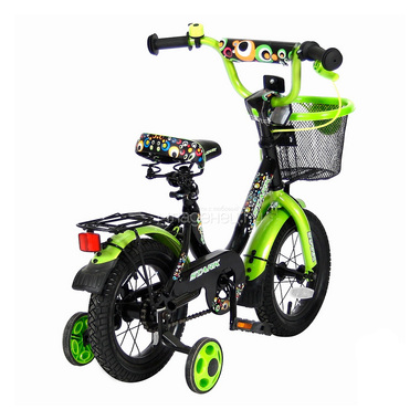 Велосипед двухколесный Velolider 12" Lider Stark 12U-009 Черный/Зеленый 2