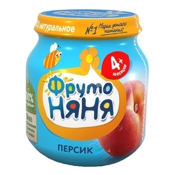 Пюре Фрутоняня фруктовое 100 гр Персик без сахара (с 4 мес)