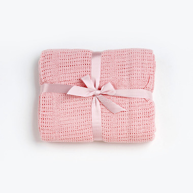 Одеяло Baby Nice детское вязанное 90х118 В ассортименте (голубой, розовый, молочный) 3