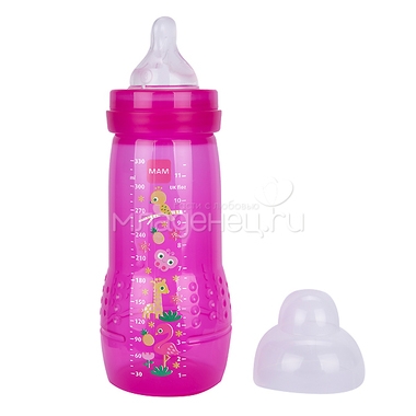 Бутылочка MAM Baby Bottle 330 мл (с 6 мес) малиновая 1